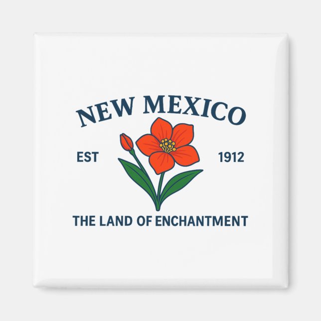 New Mexico Flower Premium Tri-blend  Magnet (Vorne)