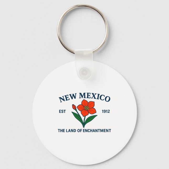 New Mexico Flower Premium Tri-blend  Schlüsselanhänger (Vorderseite)