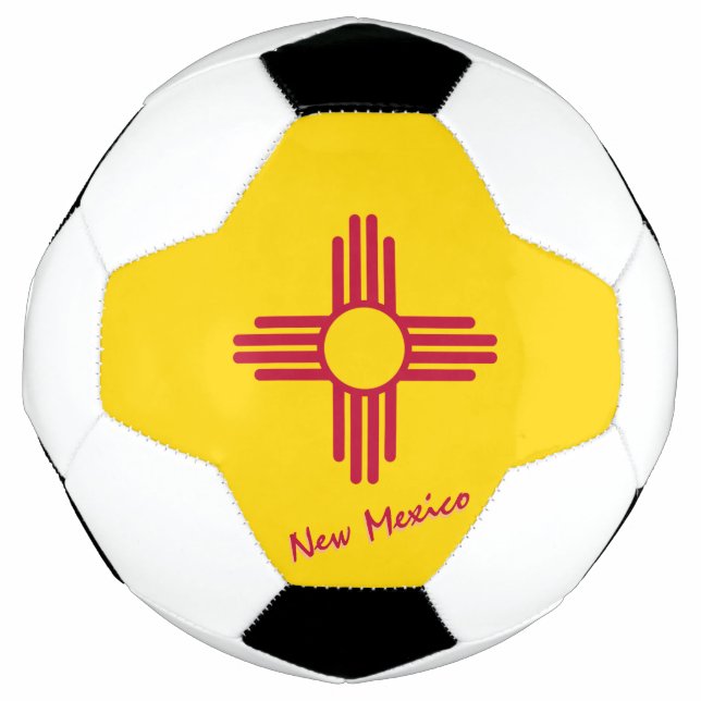 New Mexico Football & Mexikos Flag / USA Sport Fußball (Vorderseite)