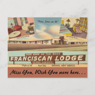 New Mexico, Franziskaner Lodge, Grants Postkarte