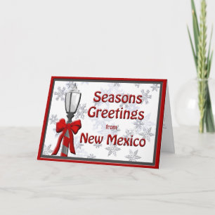 New Mexico Froher Festtage Lamp Snowflake Feiertagskarte