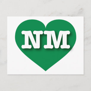 New Mexico Green Heart - I Liebe NM Postkarte
