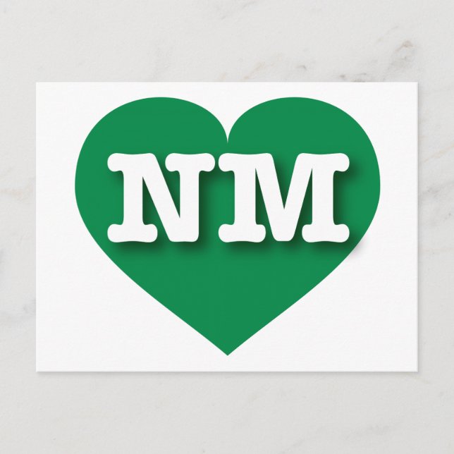 New Mexico Green Heart - I Liebe NM Postkarte (Vorderseite)