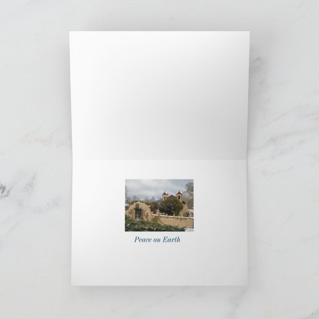 New Mexico Heiligtum Chimayo Weihnachtskarte Feiertagskarte (Innenseite)