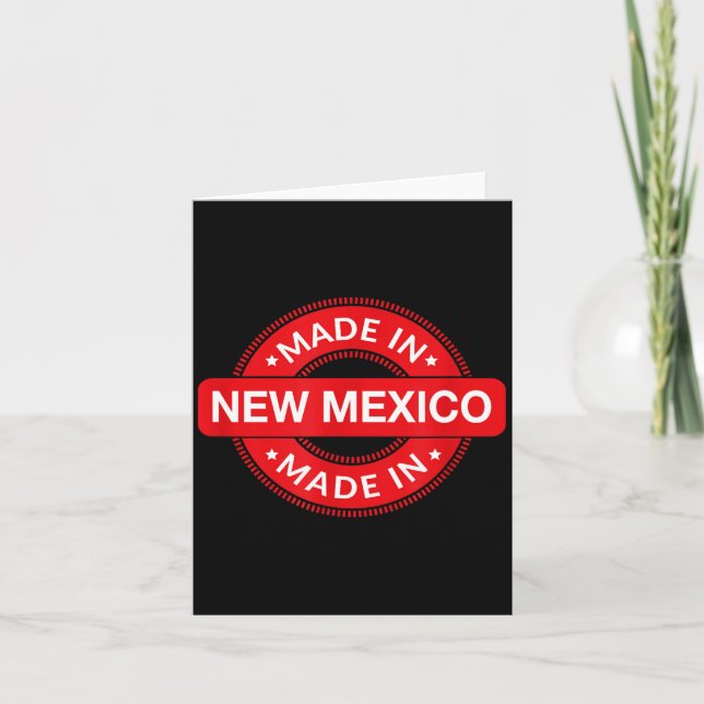 New Mexico Home - Made In New Mexico - Funny Label Karte (Vorderseite)