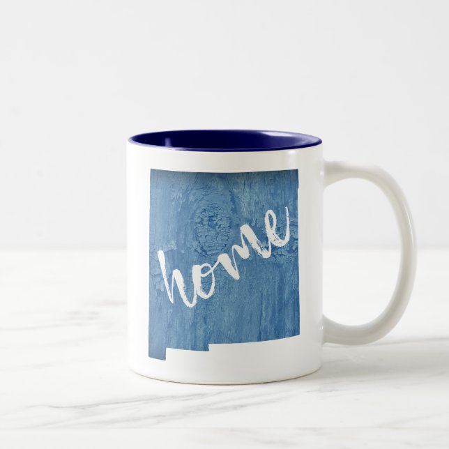 New Mexico Home Wood Grain Zweifarbige Tasse (Rechts)