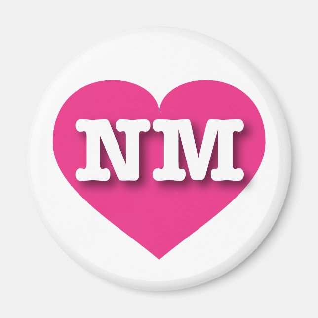 New Mexico Hot Pink Heart - I Liebe NM Magnet (Vorne)