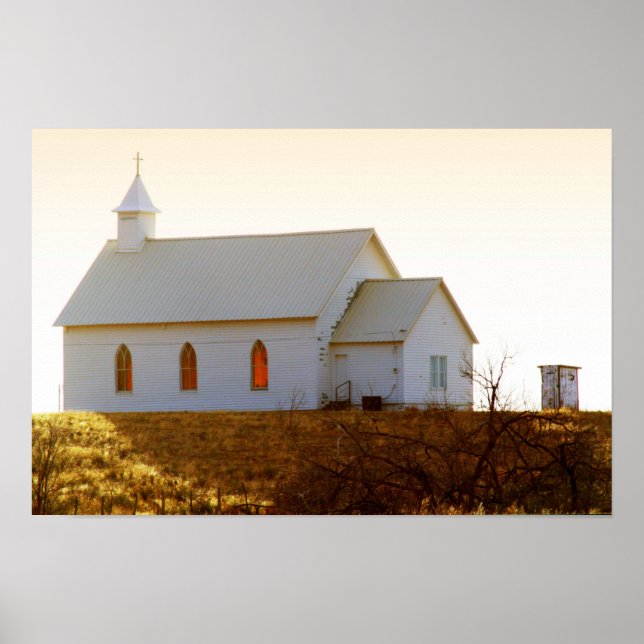 New Mexico Hügellandkirche Poster (Vorne)
