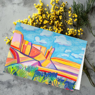 New Mexico Kitchen Mesa Landschaft Art CUSTOM Karte
