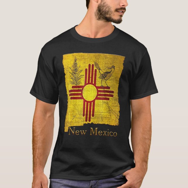 New Mexico Land Verzauberung Roadrunner Yucca SA T-Shirt (Vorderseite)