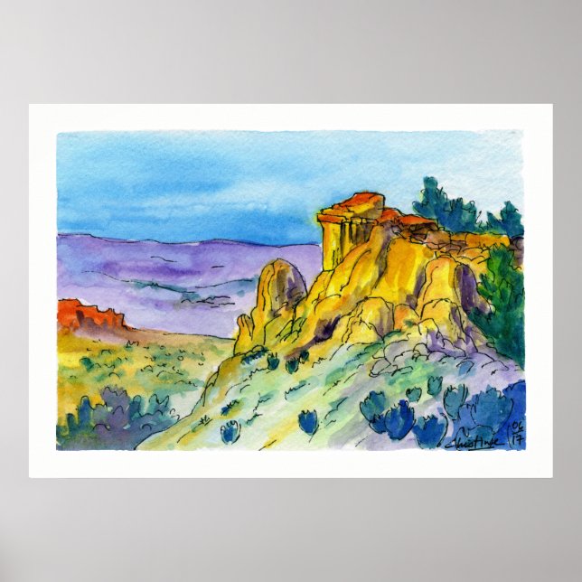 New Mexico Landschaft Hochwüstenweg 01 Poster (Vorne)