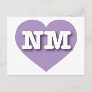 New Mexico Lavender Heart - I Liebe NM Postkarte