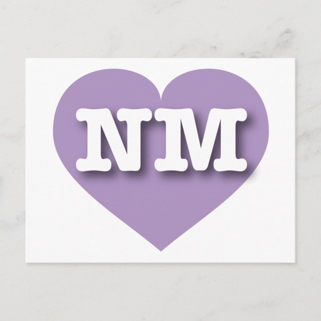 New Mexico Lavender Heart - I Liebe NM Postkarte (Vorderseite)