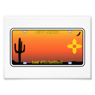 New Mexico License Plate Fotodruck