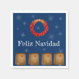 New Mexico Luminarias Farolitos Zia Roter Chile Serviette