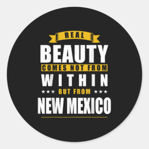 New Mexico - Lustige D Stadt Geschenk Runder Aufkleber