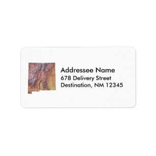 New Mexico Map Address Label Adressaufkleber