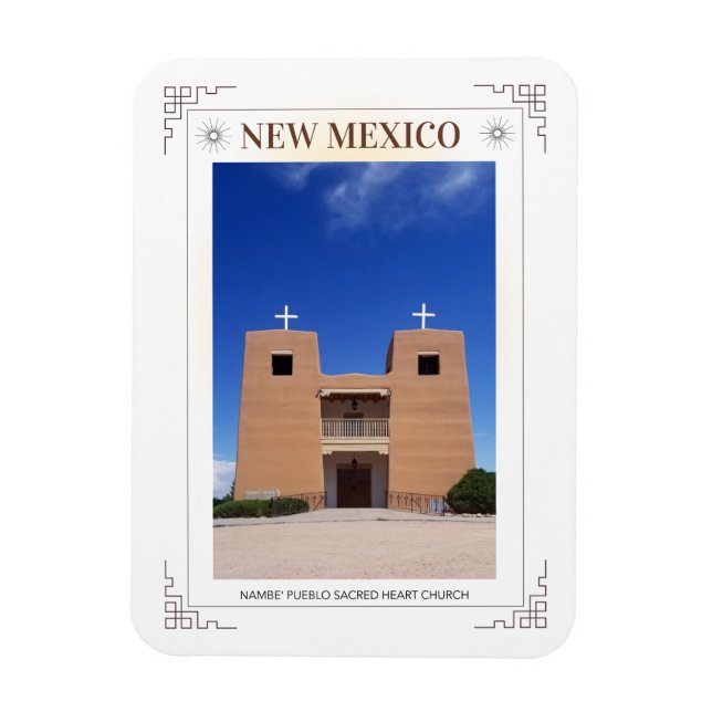 New mexico nambe' pueblo Kirchenkirche Magnet (Vertikal)