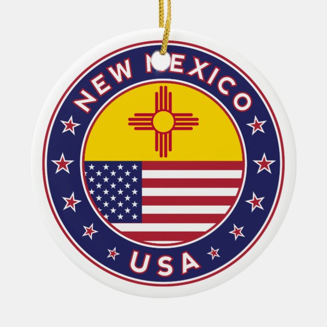 New Mexico, New Mexico Aufkleber, Telefongehäuse Keramik Ornament (Vorne)