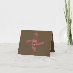New Mexico NM Zia Indian Symbol Waterfall T - Shir Karte