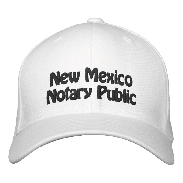New Mexico Notary Public Embroided Baseball Cap Bestickte Baseballkappe (Vorderseite)
