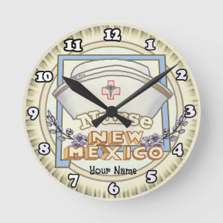 New Mexico Nurse Runde Wanduhr