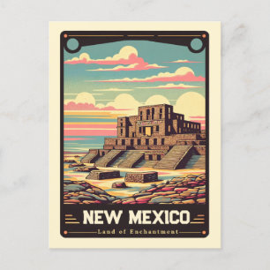 New Mexico   Patriotischer Geist Vintag Postkarte