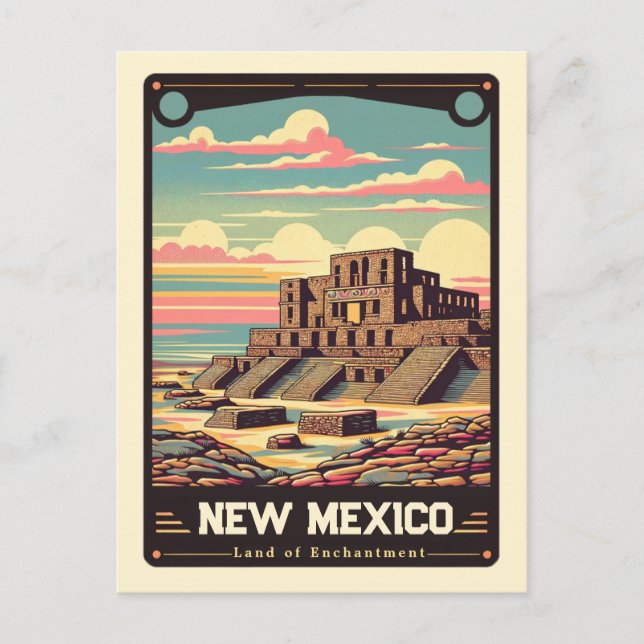 New Mexico | Patriotischer Geist Vintag Postkarte (Vorderseite)