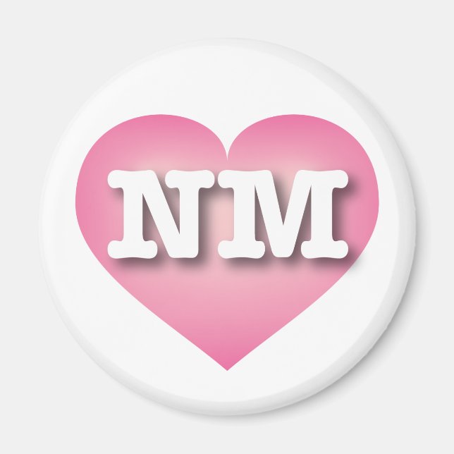New Mexico Pink Fade Heart - I Liebe NM Magnet (Vorne)