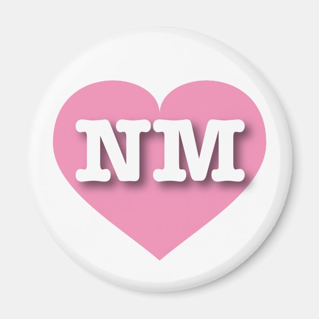 New Mexico Pink Heart - I Liebe NM Magnet (Vorne)