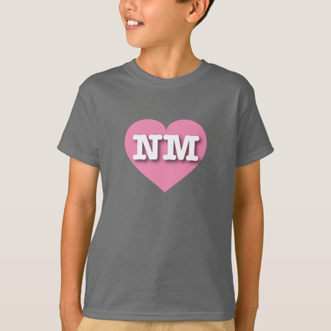 New Mexico Pink Heart - I Liebe NM T-Shirt (Vorderseite)