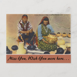New Mexico, Potterie Maker, San Ildefonso Pueblo Postkarte