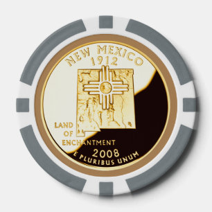 New Mexico Proof Gold Staat Quarter Pokerchips