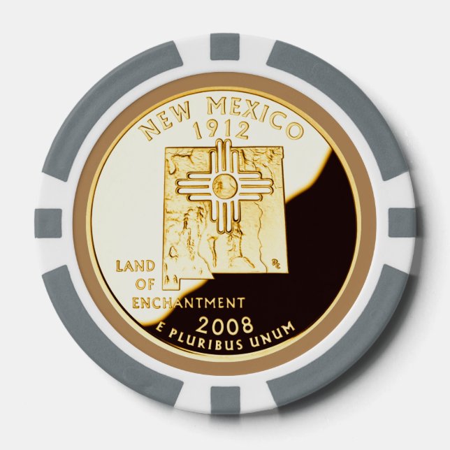 New Mexico Proof Gold Staat Quarter Pokerchips (Vorderseite)