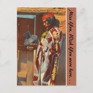 New Mexico, Pueblo-Indianer, San Ildefonso Pueblo Postkarte
