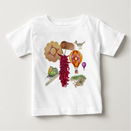 New Mexico Red Chile Pinõn Zia Hot Air Ballon Baby T-shirt