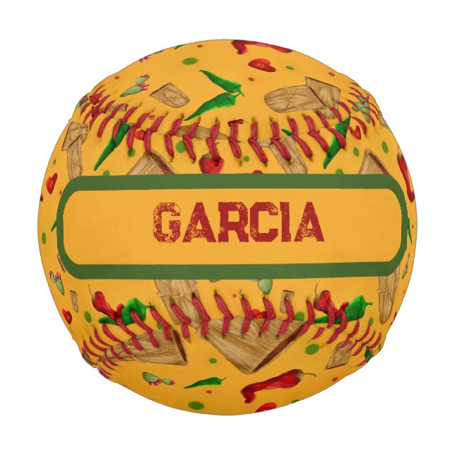 New Mexico Red & Green Chile Tamales Zia Nopales Baseball (Vorderseite)