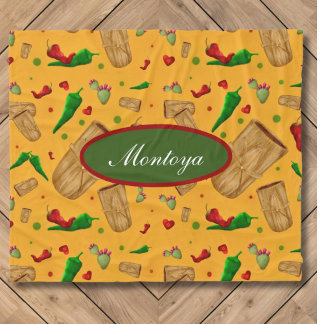New Mexico Red & Green Chile Tamales Zia Nopales Fleecedecke