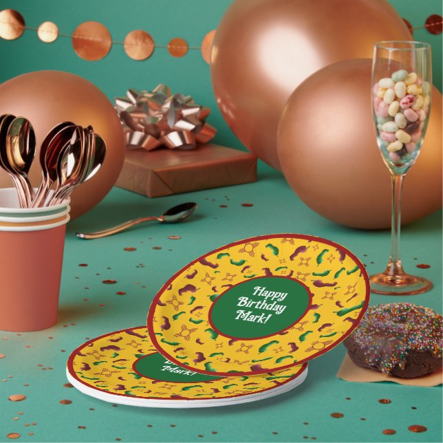 New Mexico Red & Green Chile Tamales Zia Nopales Pappteller (Multi)