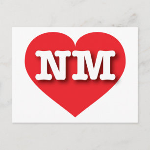 New Mexico Red Heart - I Liebe NM Postkarte