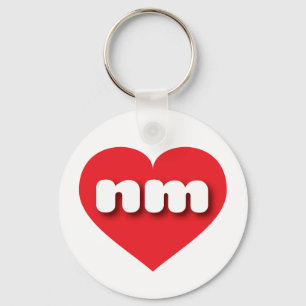 New Mexico Red heart - I Liebe nm Schlüsselanhänger