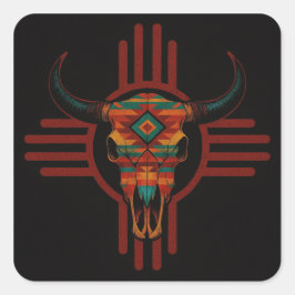 New Mexico Red  Quadratischer Aufkleber