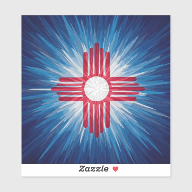 New Mexico Red White and Blue Aufkleber (Blatt)