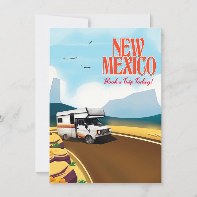 New Mexico Reiseplakat Einladung (Rückseite)