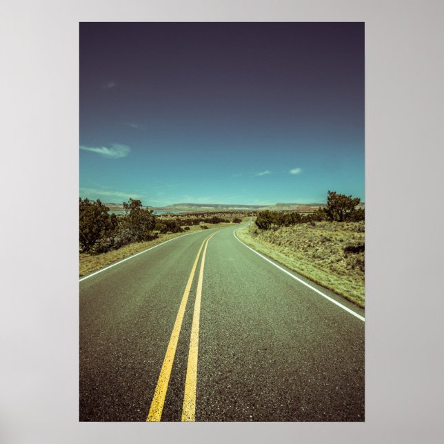 New Mexico Road Trip Landscape Foto Poster (Vorne)