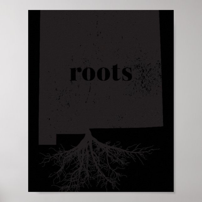 New Mexico Roots State Map Shirt Home Love Pride G Poster (Vorne)