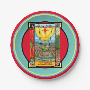 New Mexico Roswell Alien Funny Hot Air Ballon Zia Pappteller