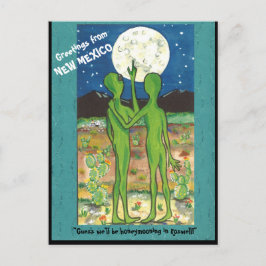 New Mexico Roswell Außerirdischen Spaß Designer Po Postkarte