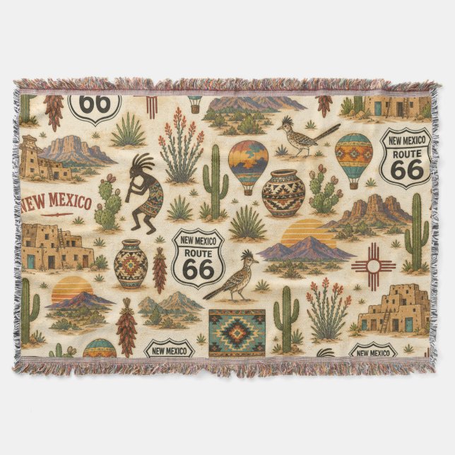 New Mexico Route 66 Desert Drift Decke (Vorderseite)