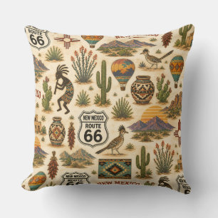 New Mexico Route 66 Sofa Mesa Kissen